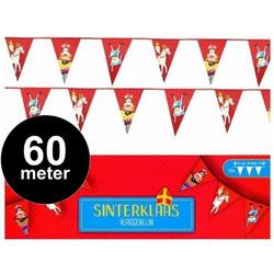 Sinterklaas Vlaggenlijn - 10x  > 15 vlaggetjes ca. 6 meter - Totaal 60 meter - Erg mooi en gedetailleerd - Vlaggetjes - Vlaggen